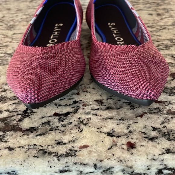 Rothy’s The Point Magenta Racing Stripe Flat Size 6.5 - Picture 5 of 9